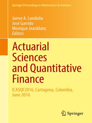 cover image of Actuarial Sciences and Quantitative Finance